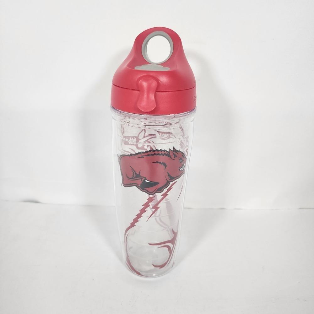 Tervis Arkansas Razorbacks 24 Oz Water Bottle Flip Lid Made in USA